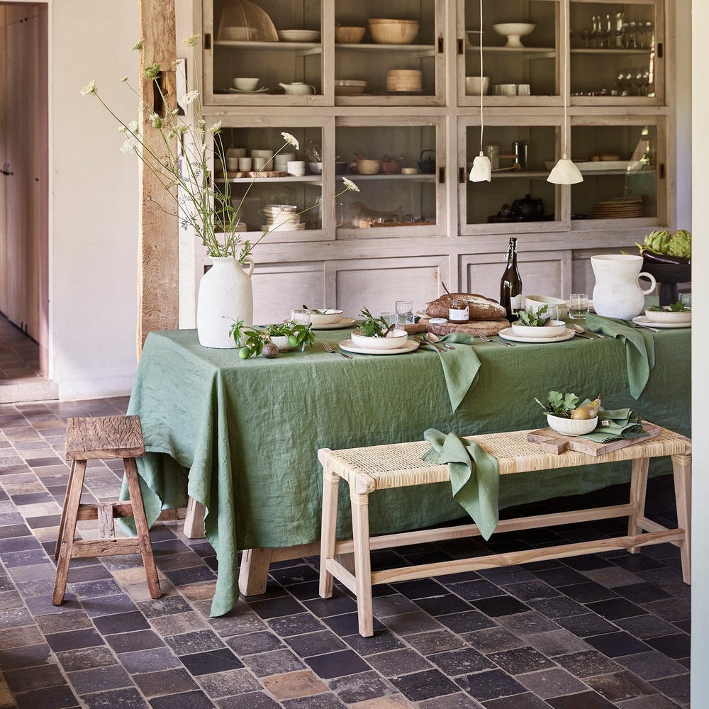 Magic Linen, Serviette de table en lin - Vert Foret