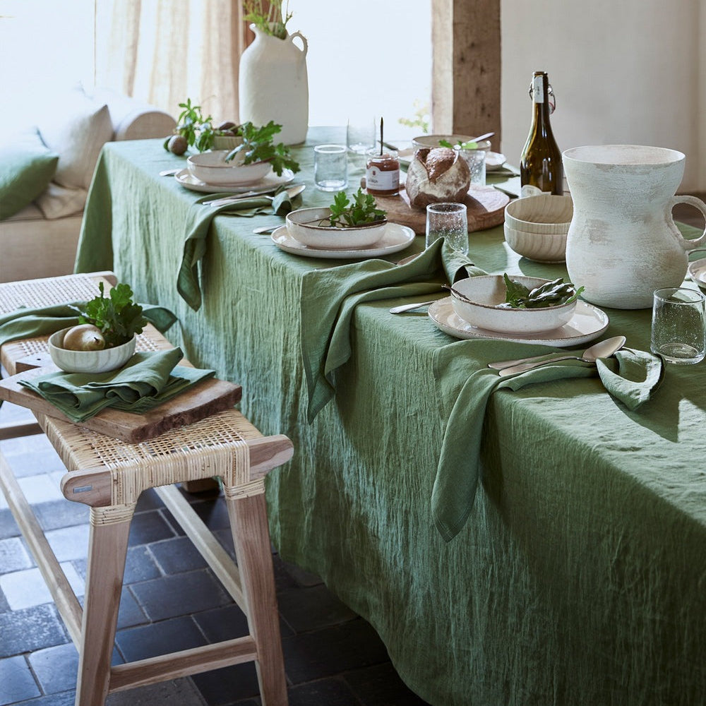 Magic Linen, Serviette de table en lin - Vert Foret