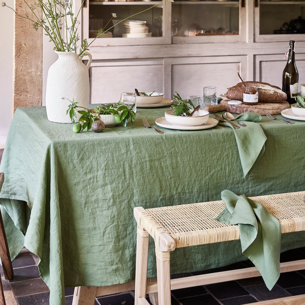 Magic Linen, Serviette de table en lin - Vert Foret