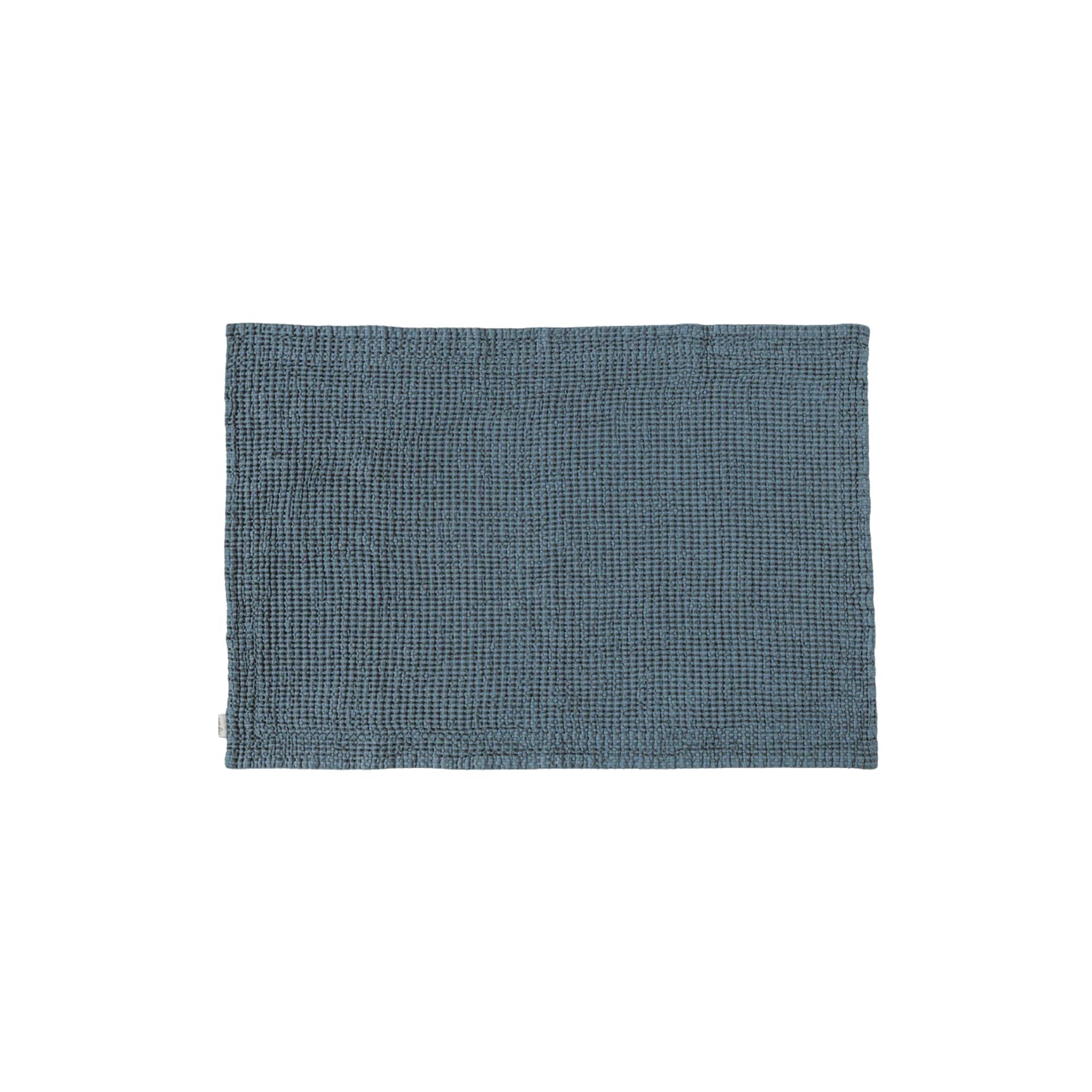 Magic Linen, Tapis de bain gaufré - Bleu gris
