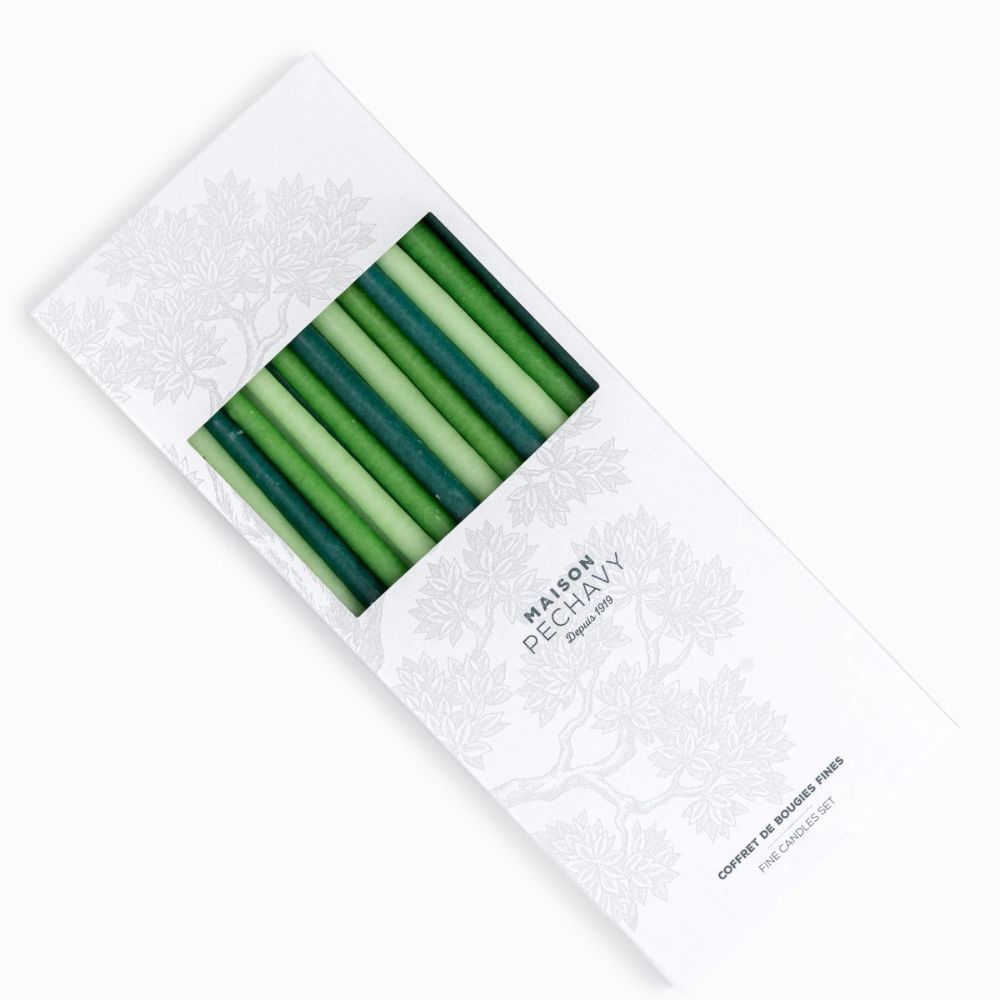 Maison Pechavy, Coffret 20 cierges - Vert