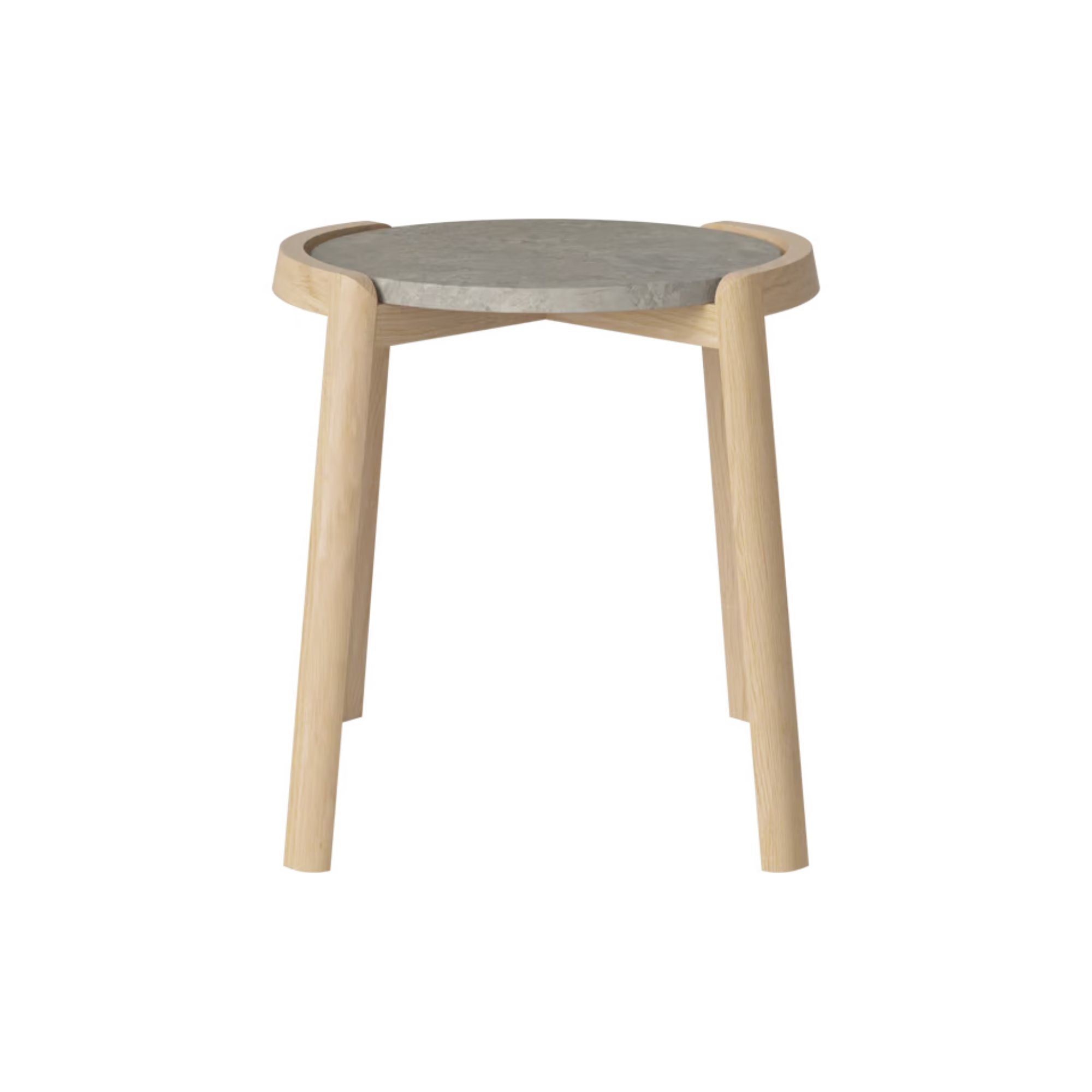 Table basse Bolia MIX - Marbre gris piétra Ø46 cm