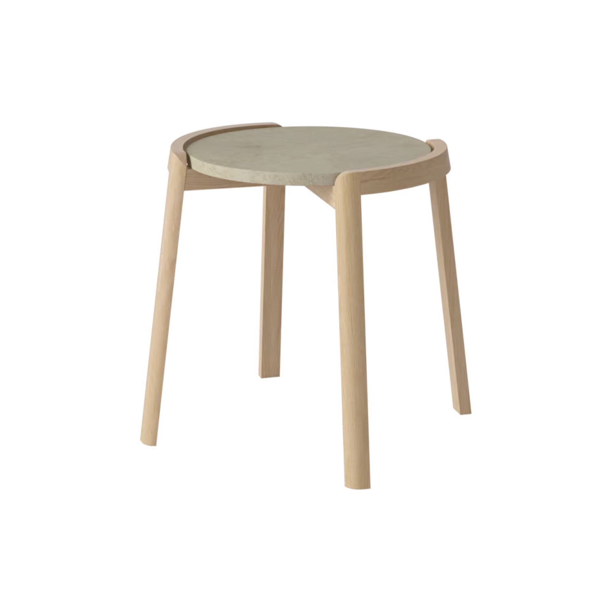 Table basse Bolia MIX - Marbre gris Jura Ø46 cm