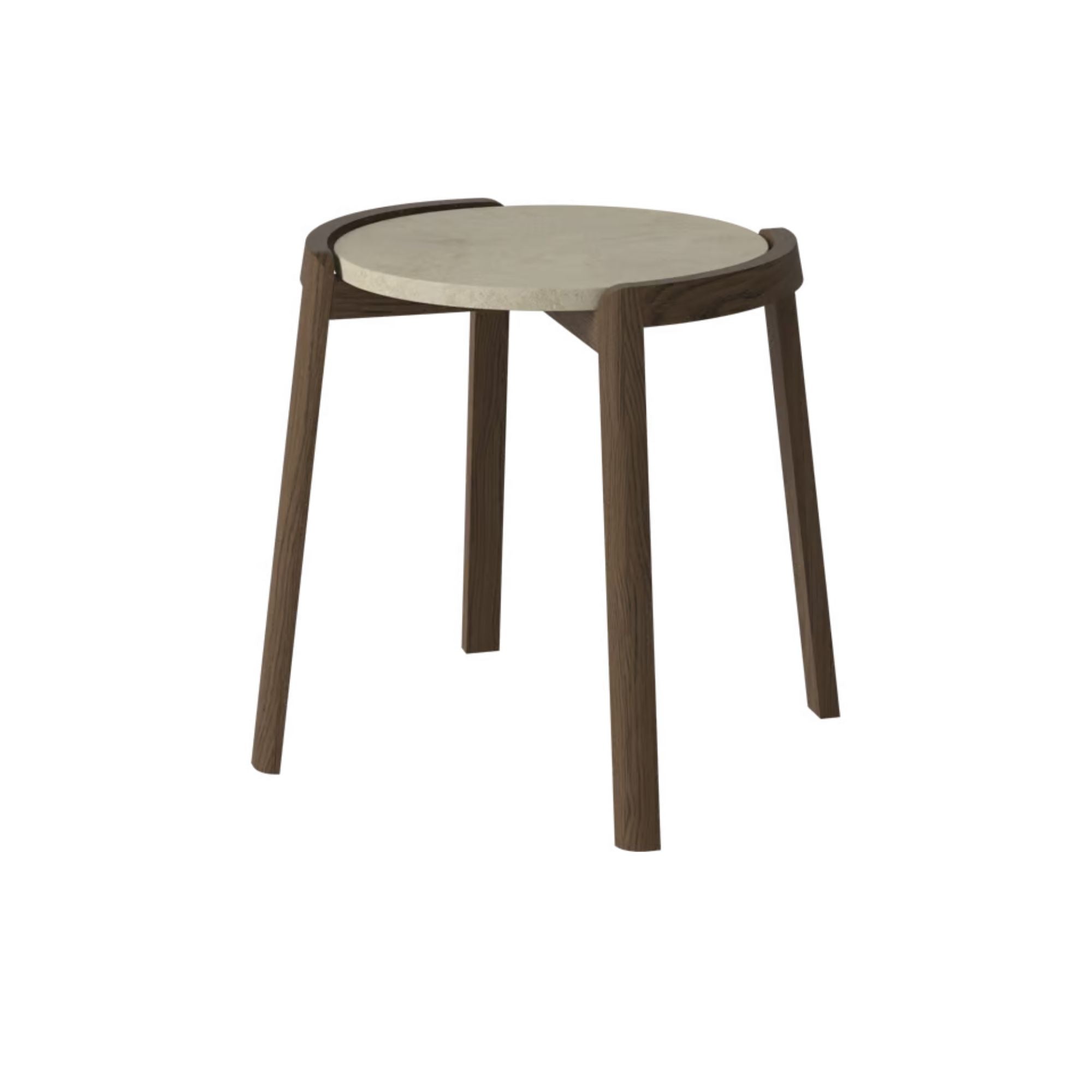 Table basse Bolia MIX - Marbre gris Jura Ø46 cm