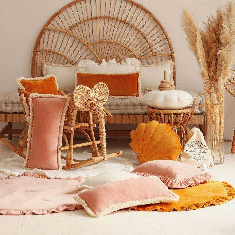 Moi Mili, Coussin coquillage - Moutarde