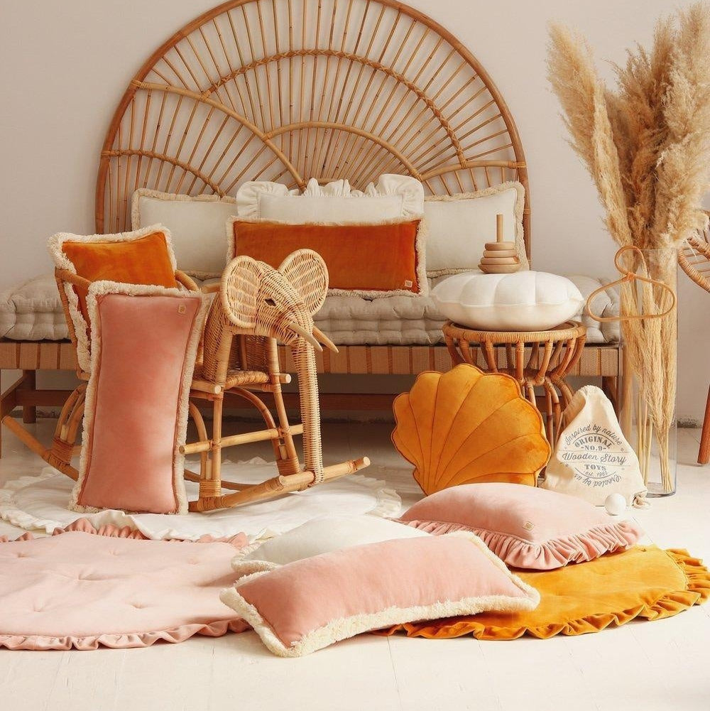 Moi Mili, Coussin coquillage - Moutarde