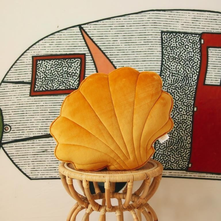 Moi Mili, Coussin coquillage - Moutarde