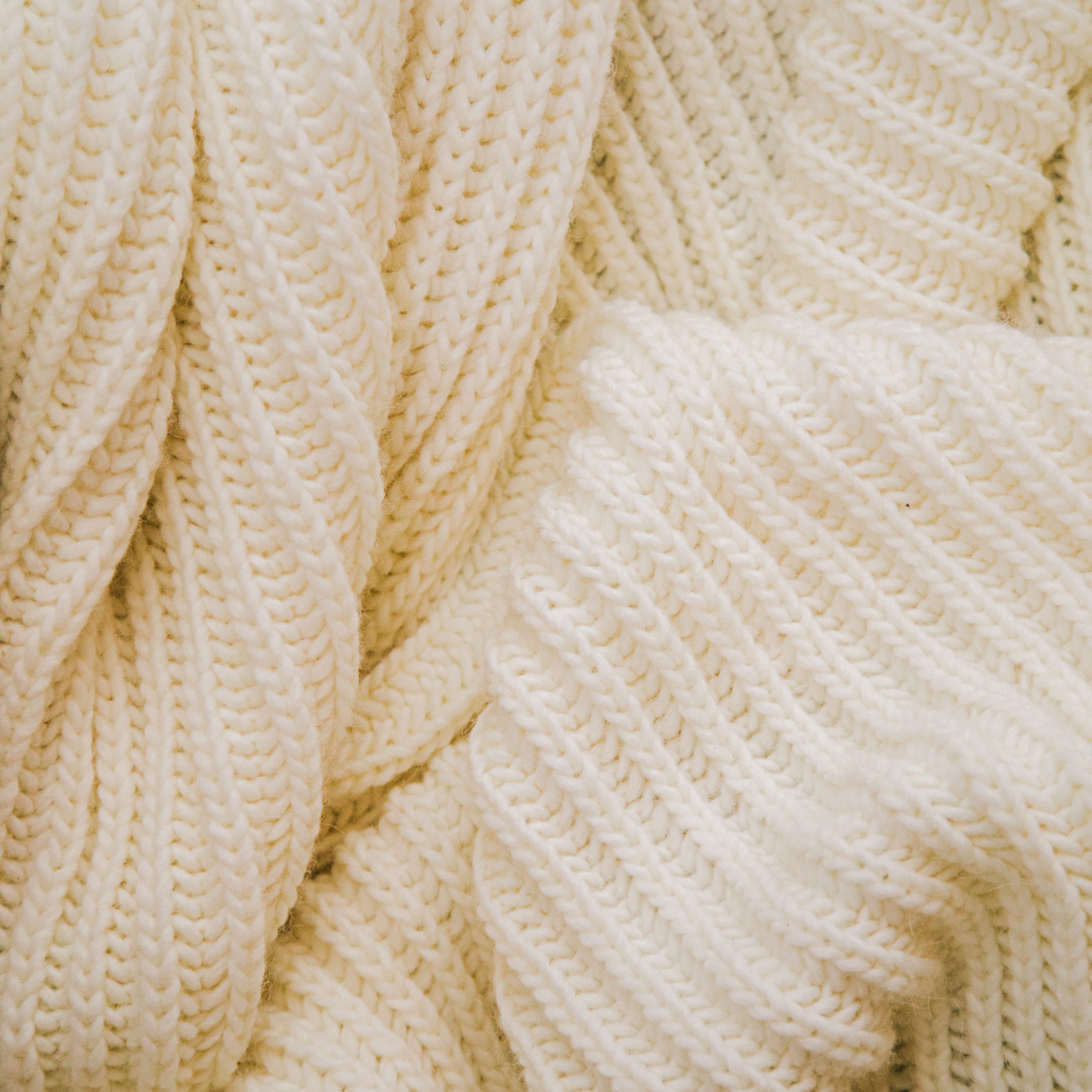 Nad Yut, Plaid en laine tressée - Écru