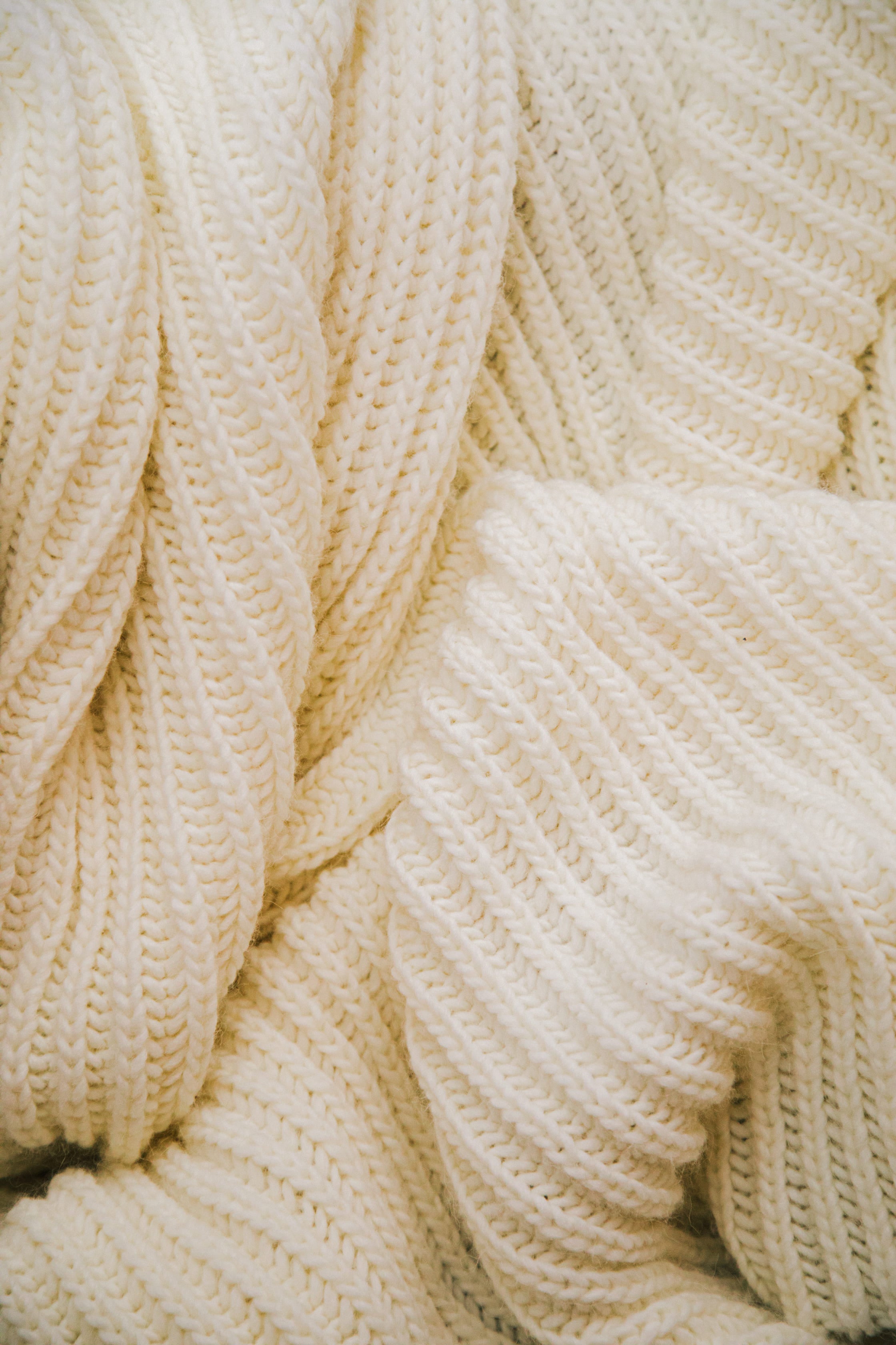 Nad Yut, Plaid en laine tressée - Écru