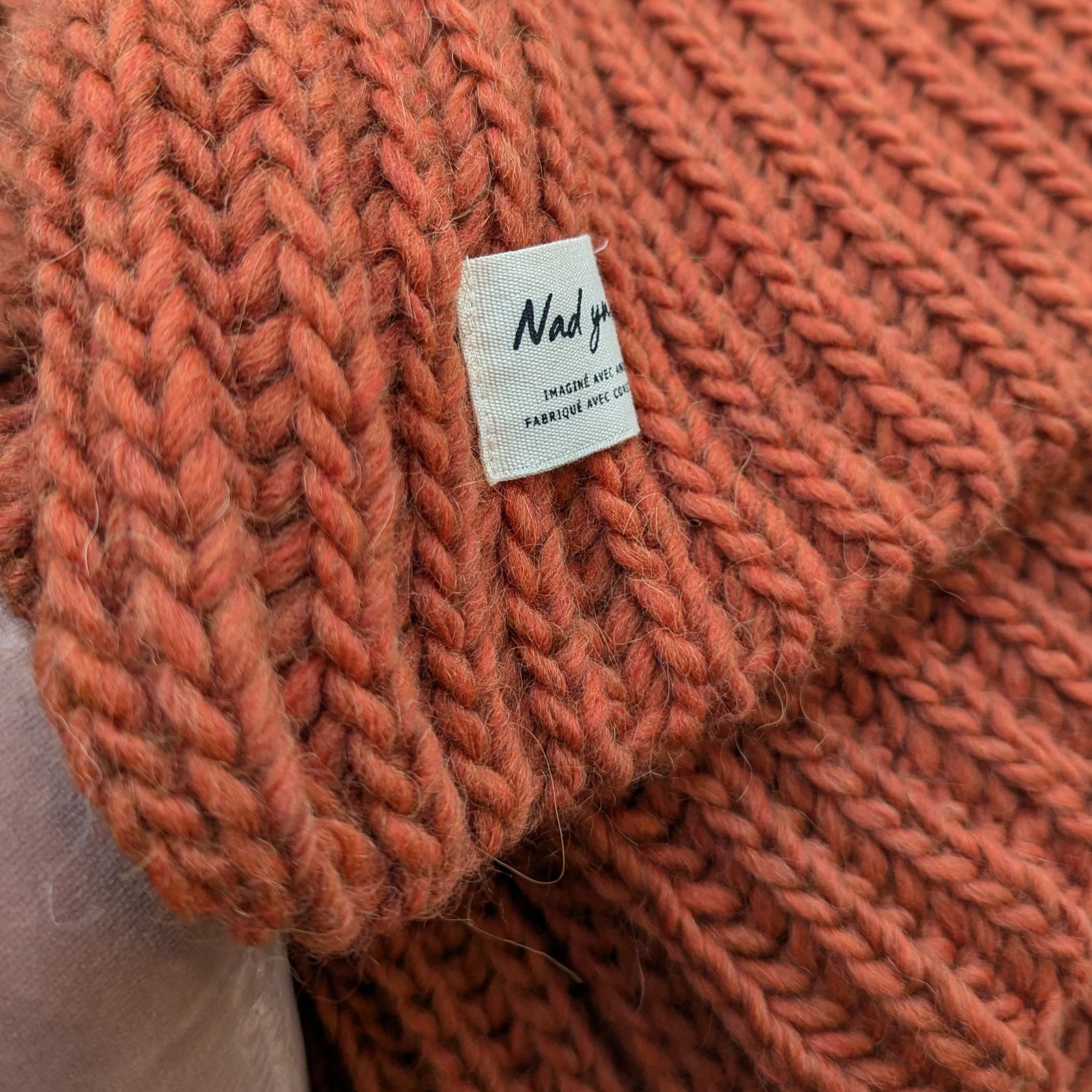 Nad Yut, Plaid en laine tressée - Brick