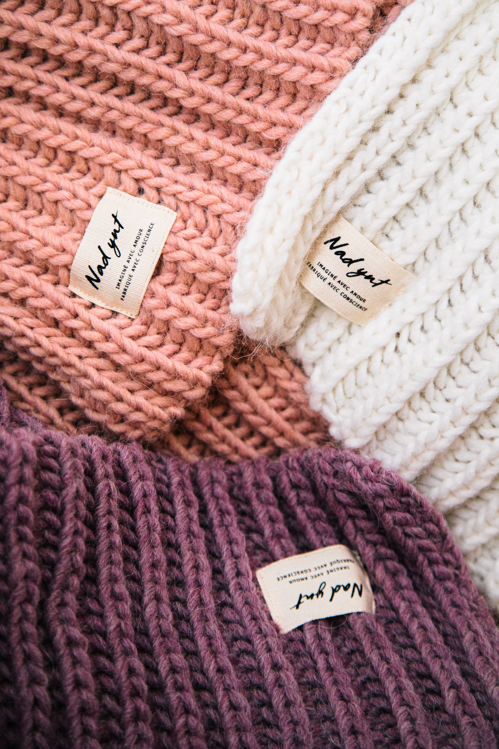 Nad Yut, Plaid en laine tressée - Nude