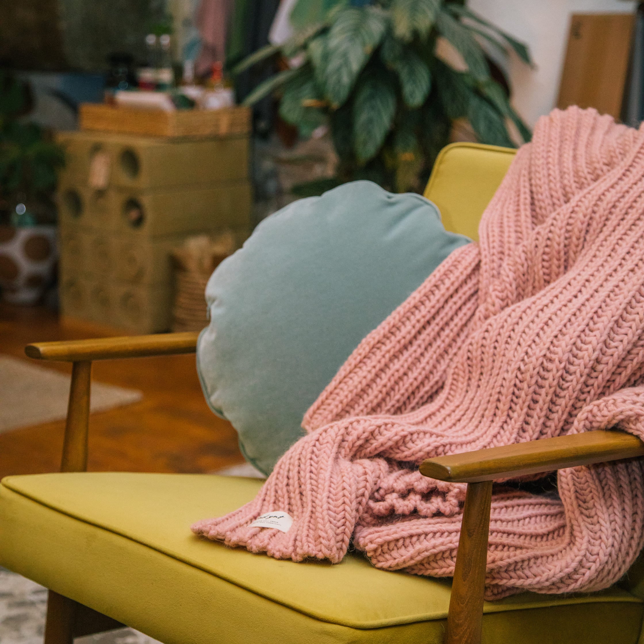 Nad Yut, Plaid en laine tressée - Nude