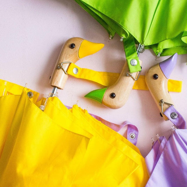 Original Duckhead, Parapluie à manche tête de Canard - Jaune