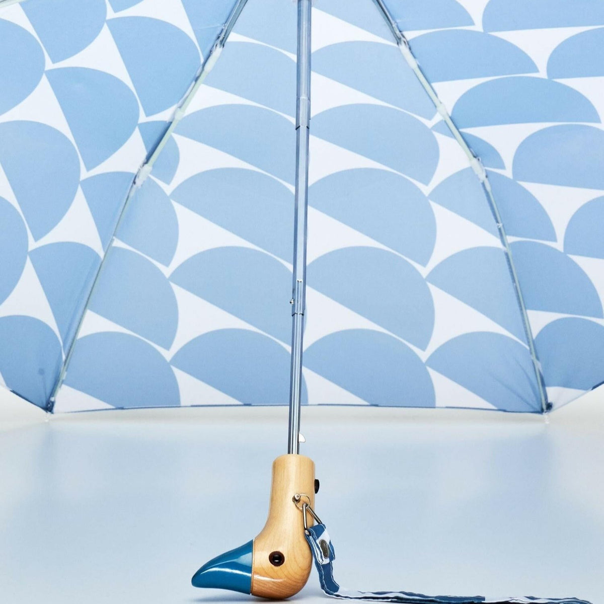 Original Duckhead, Parapluie à manche tête de Canard - Denim Moon