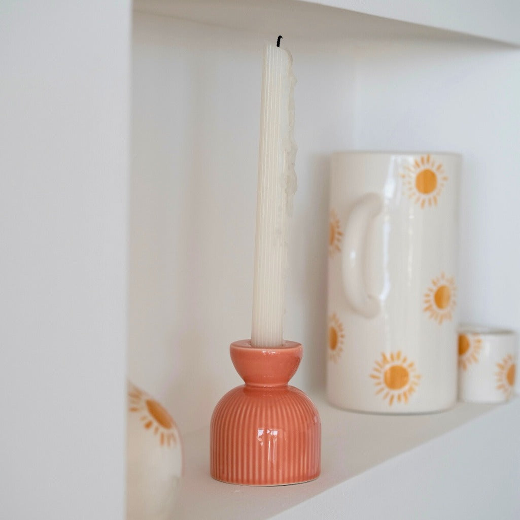 Oustao, Bougeoir en céramique - Lus Pêche