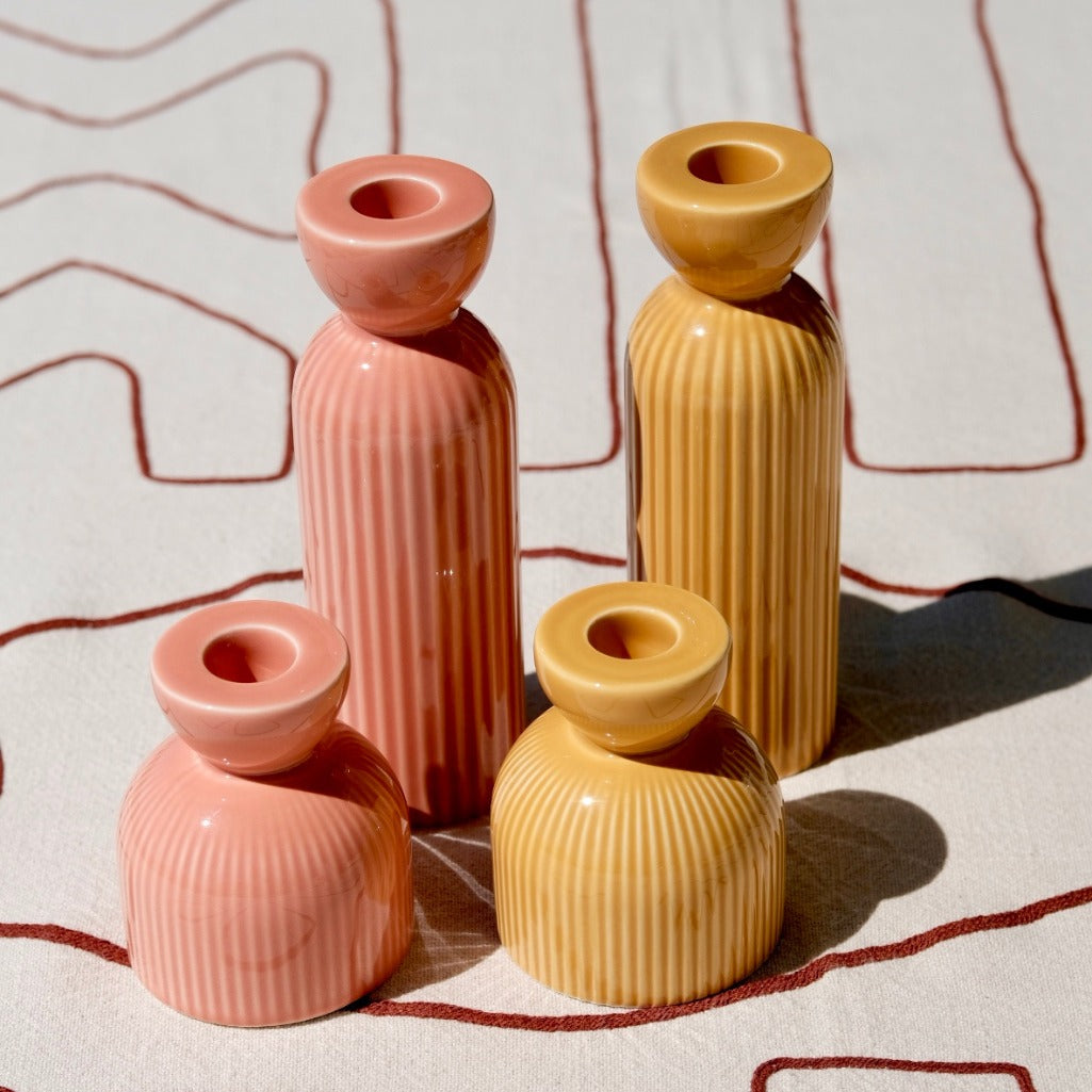 Oustao bougeoir en ceramique - Lus Pêche