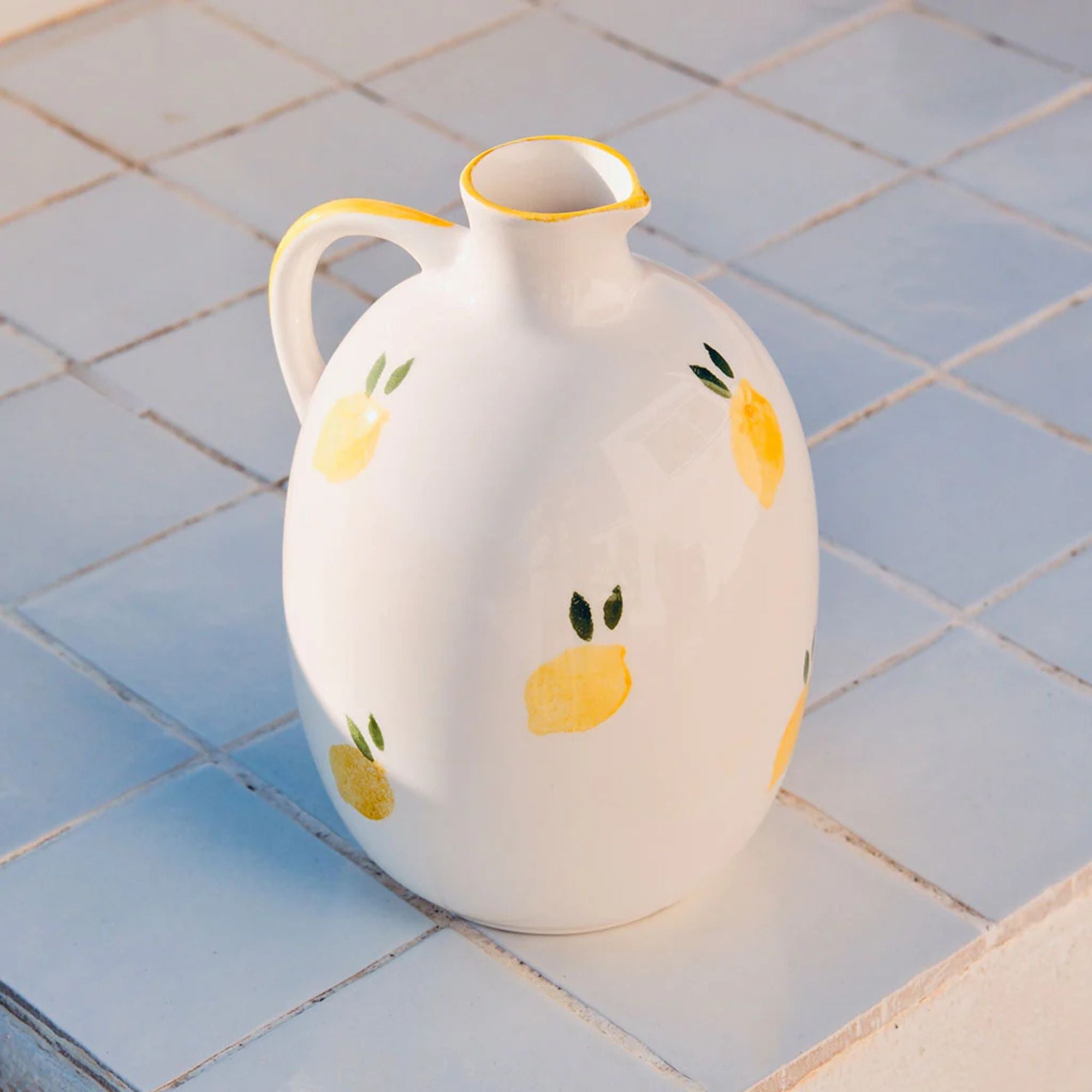 Oustao, Pichet en céramique - Citron