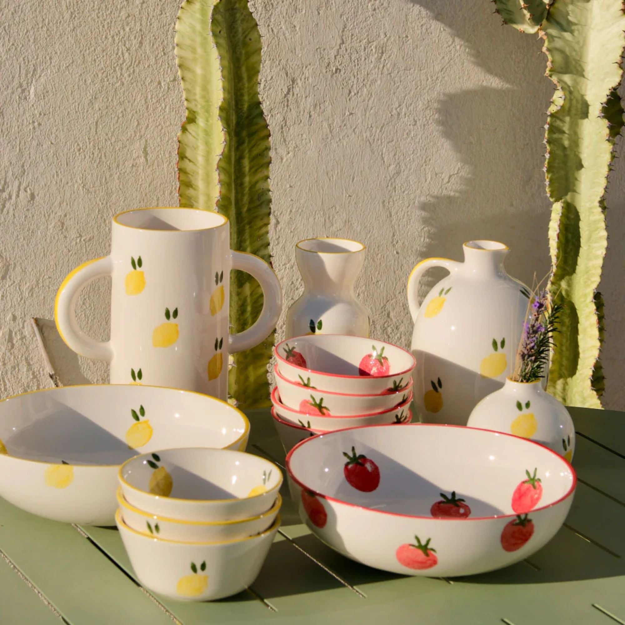 Oustao, Pichet en céramique - Citron