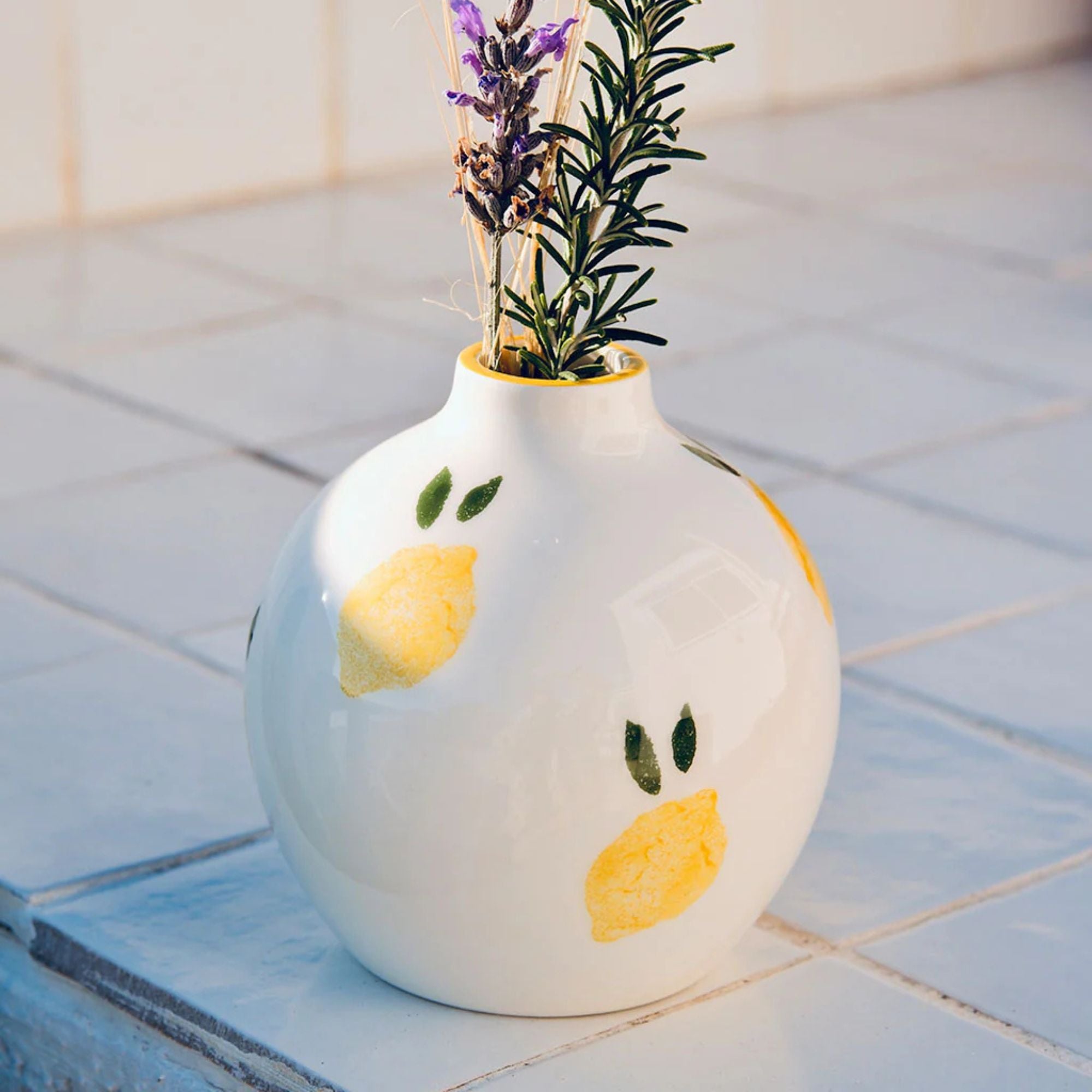 Oustao, Soliflore en céramique - Mediterranea Citron