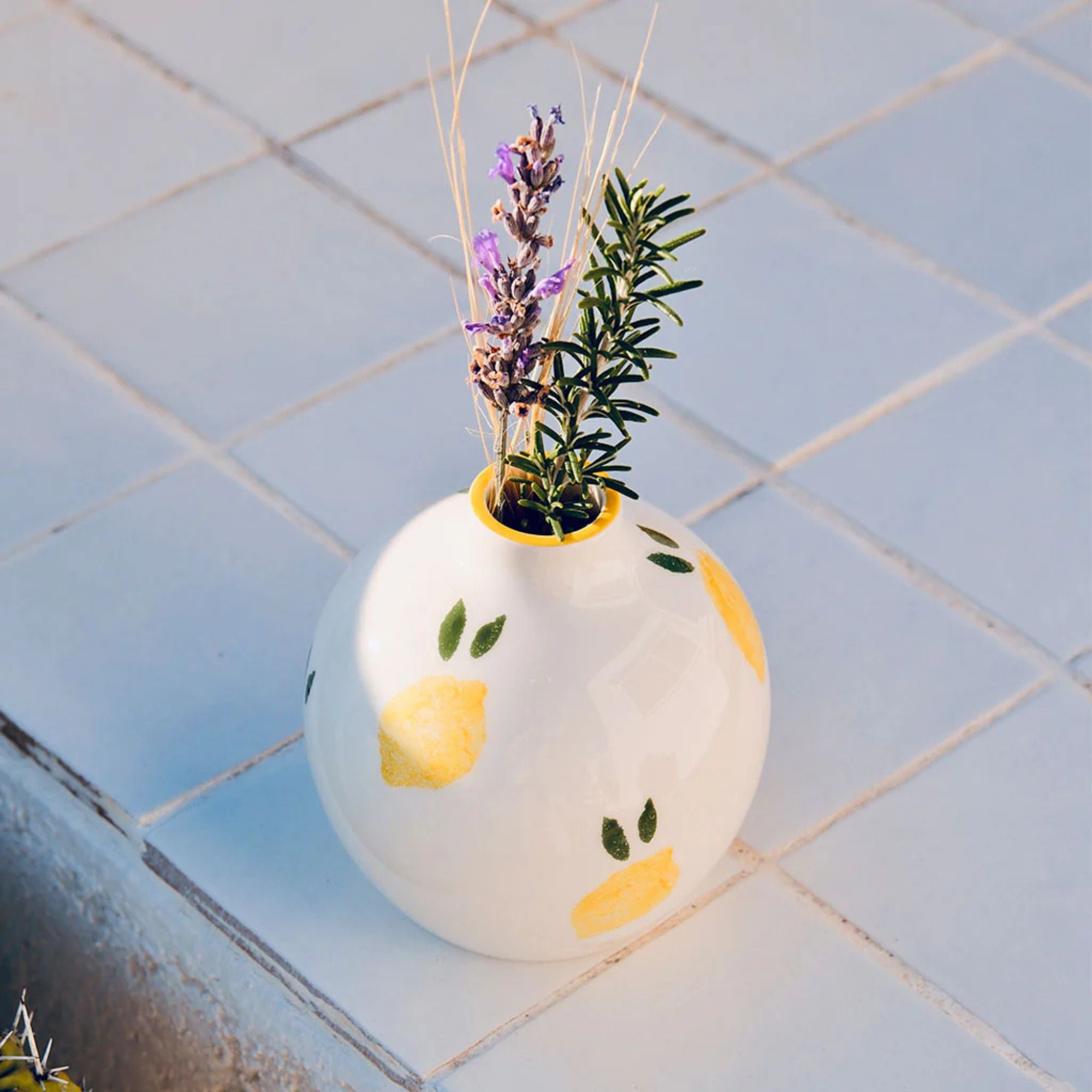 Oustao, Soliflore en céramique - Mediterranea Citron