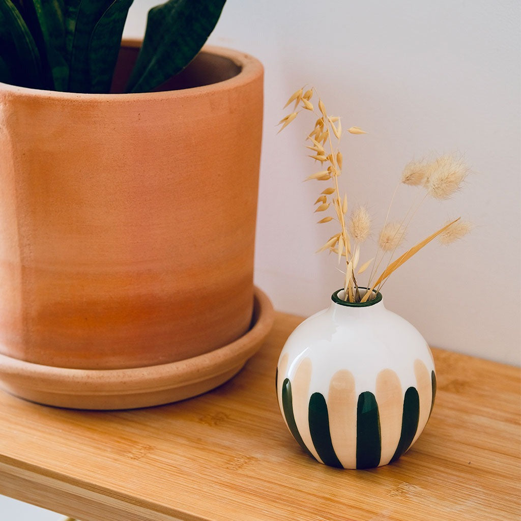 Oustao, Soliflore en céramique - Mediterranea Rayures