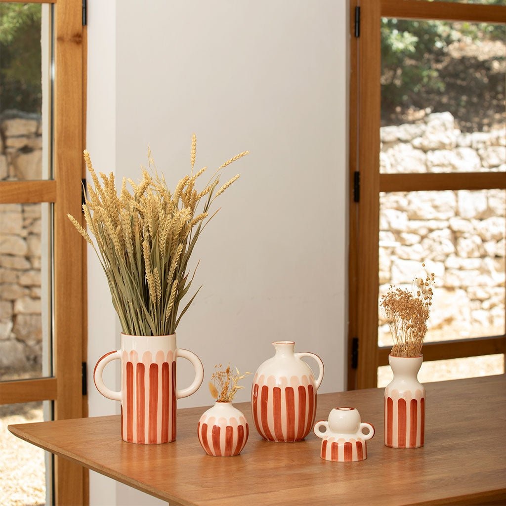 Oustao, Soliflore en céramique - Mediterranea Rayures