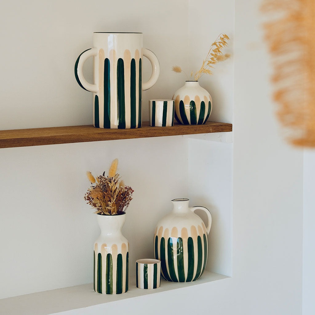 Oustao, Soliflore en céramique - Mediterranea Rayures