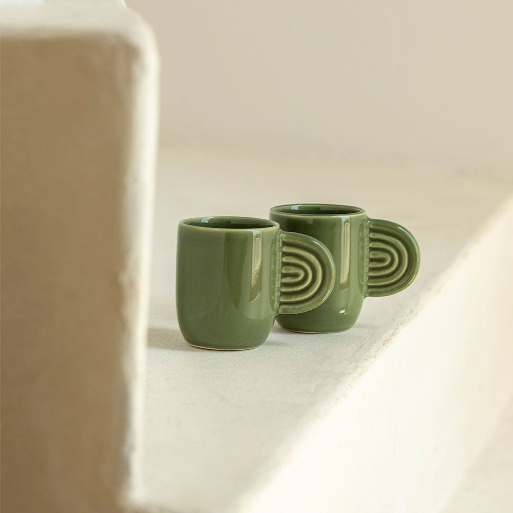 Oustao, Tasse en céramique - Ambre Vert