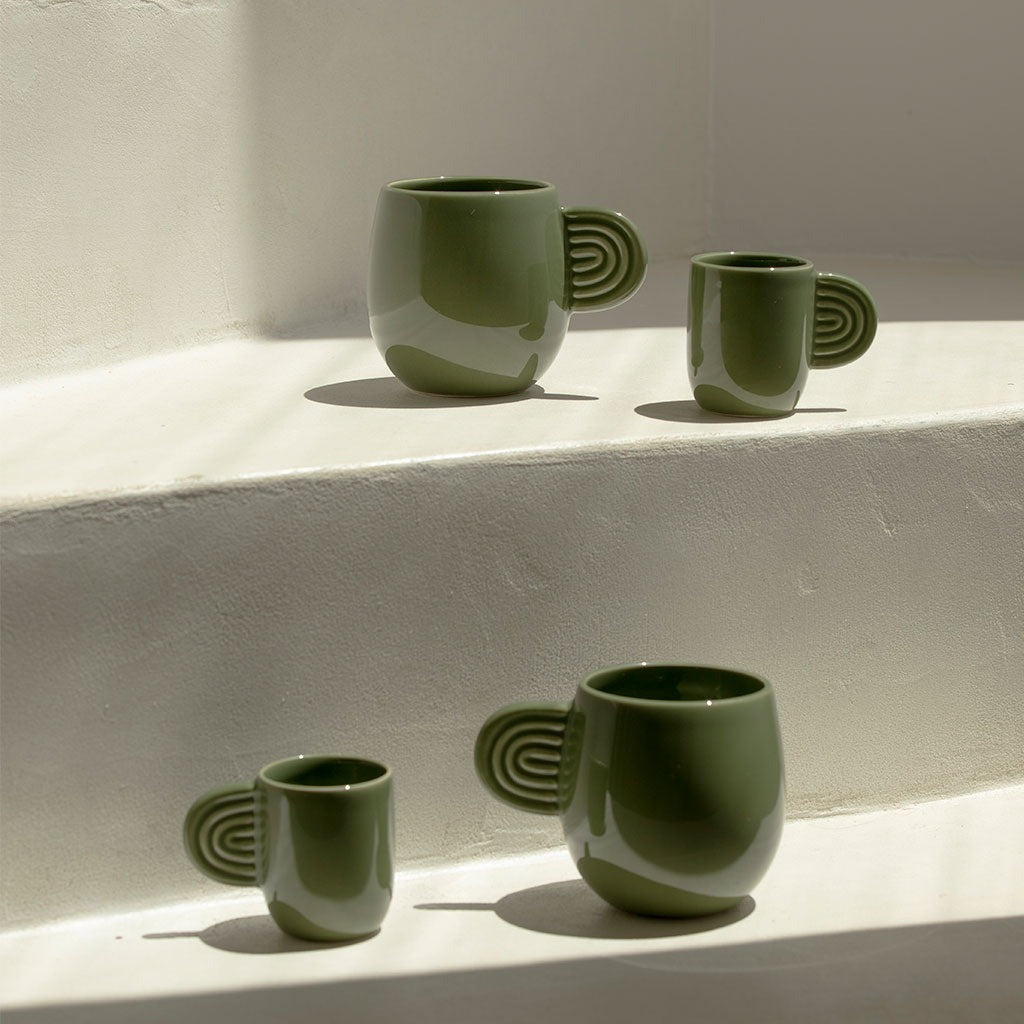 Oustao, Tasse en céramique - Ambre Vert