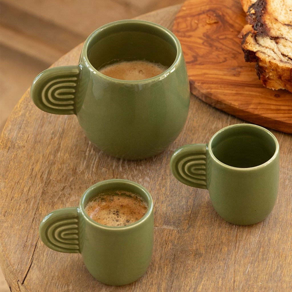 Oustao, Tasse en céramique - Ambre Vert