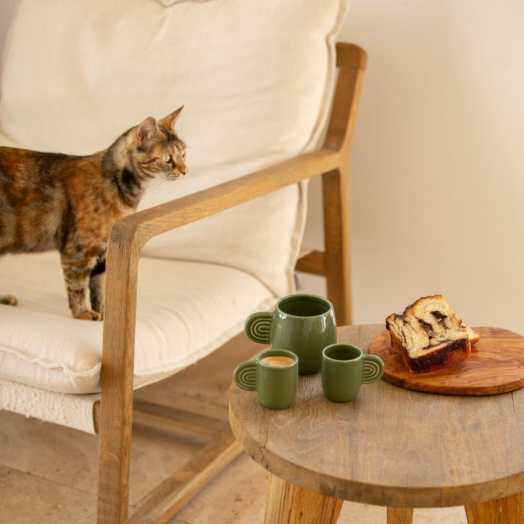 Oustao, Tasse en céramique - Ambre Vert