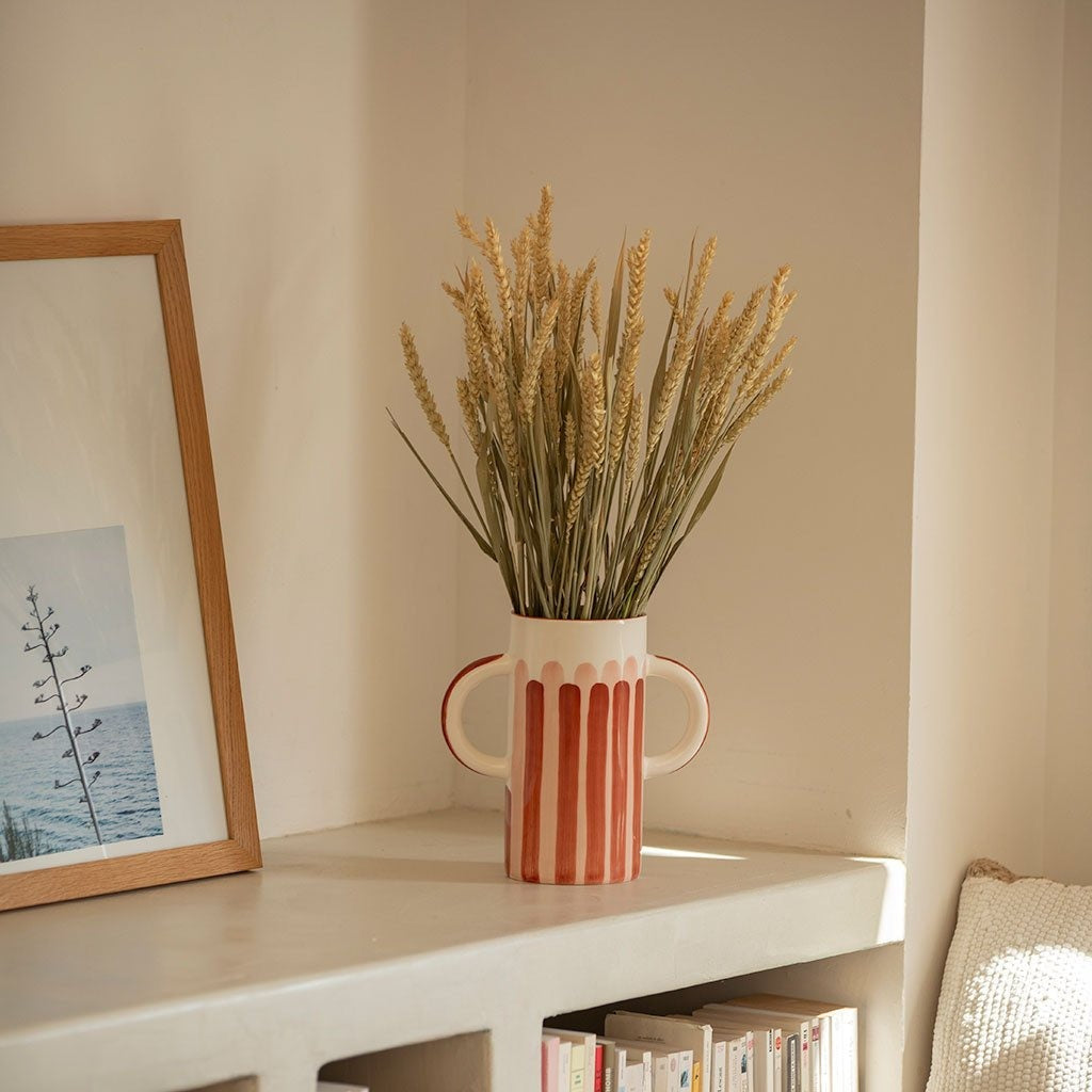 Oustao, Vase avec anses en céramique - Mediterranea Rayures