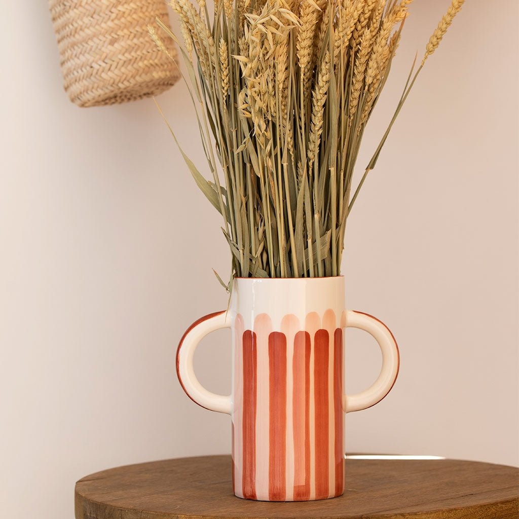 Oustao, Vase avec anses en céramique - Mediterranea Rayures