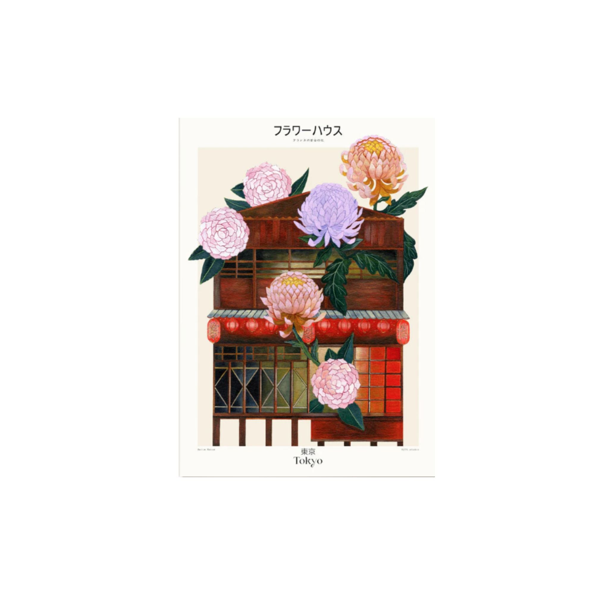 PSTR Studio, Affiche - Matos, Flower Houses Tokyo