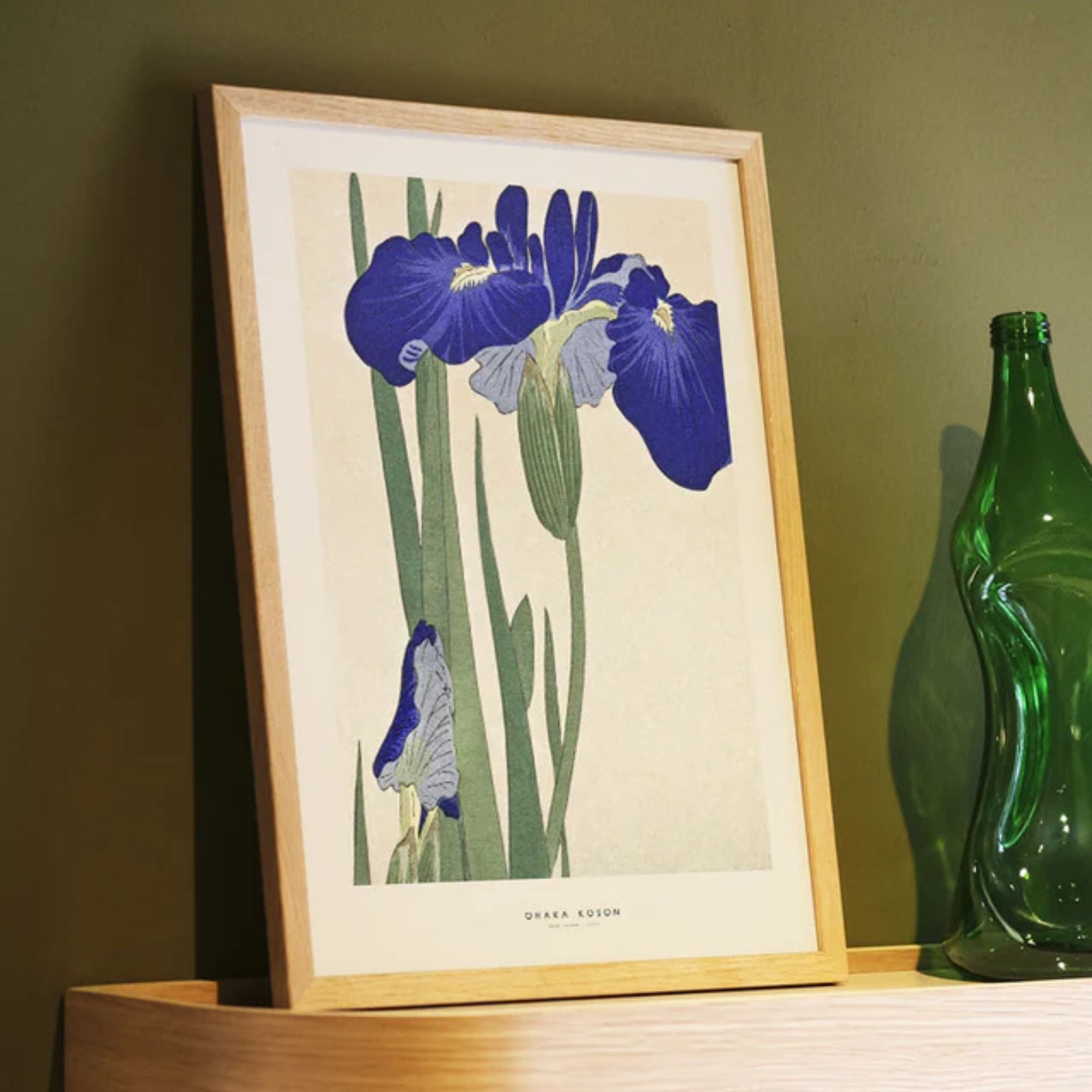 PSTR Studio, Affiche - Ohara Koson, Blue Irises
