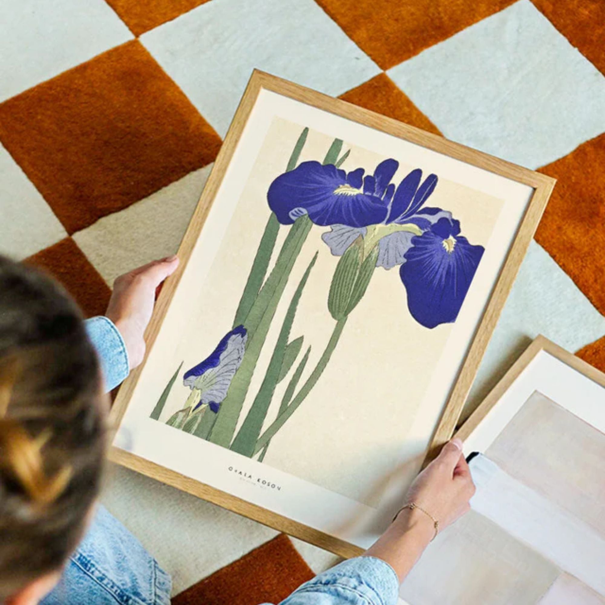 PSTR Studio, Affiche - Ohara Koson, Blue Irises