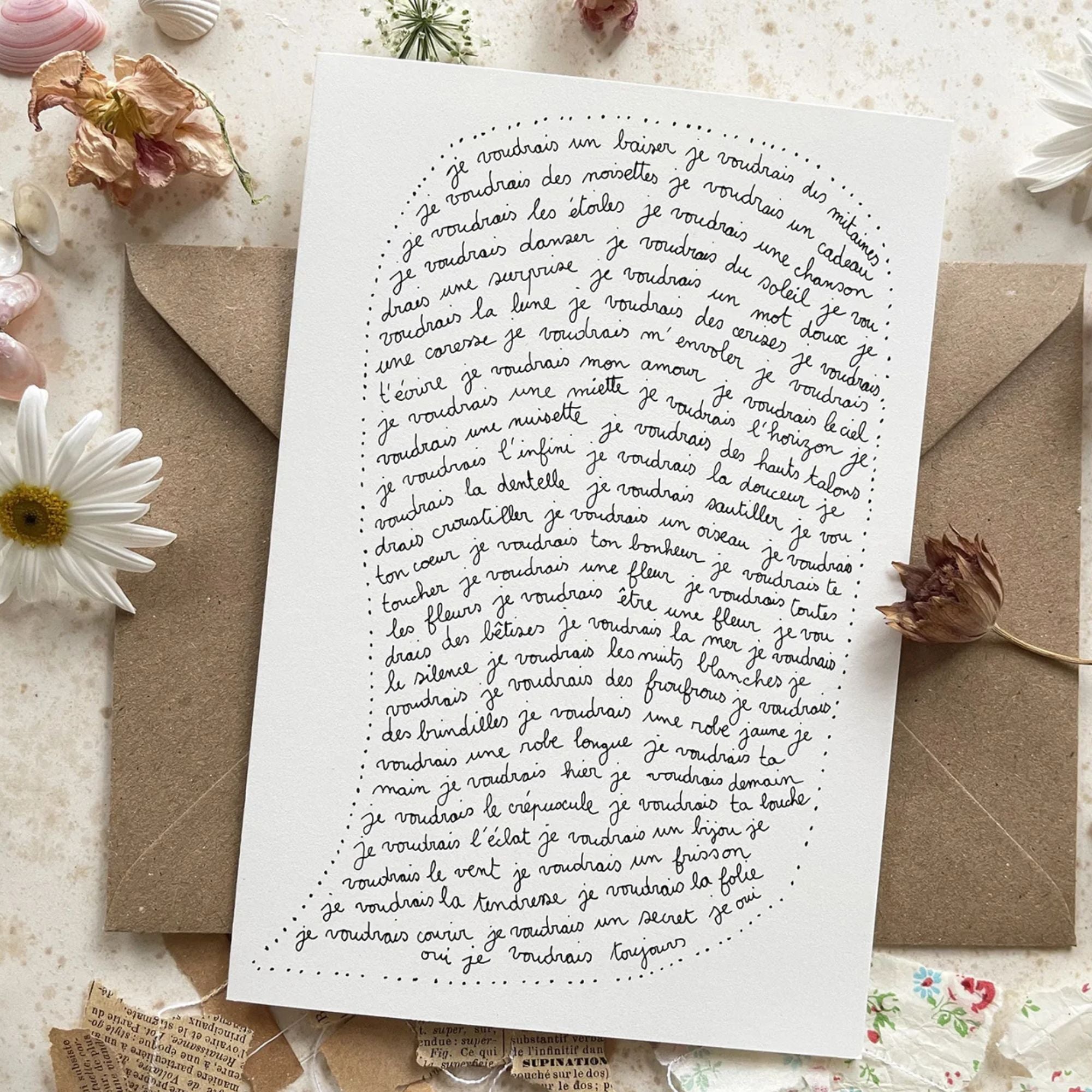 Papillonnage, Carte - Je voudrais toujours