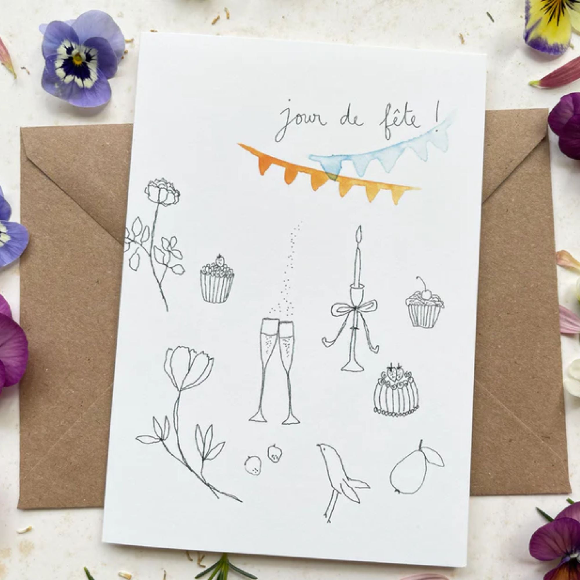 Papillonnage, Carte - Jour de fête