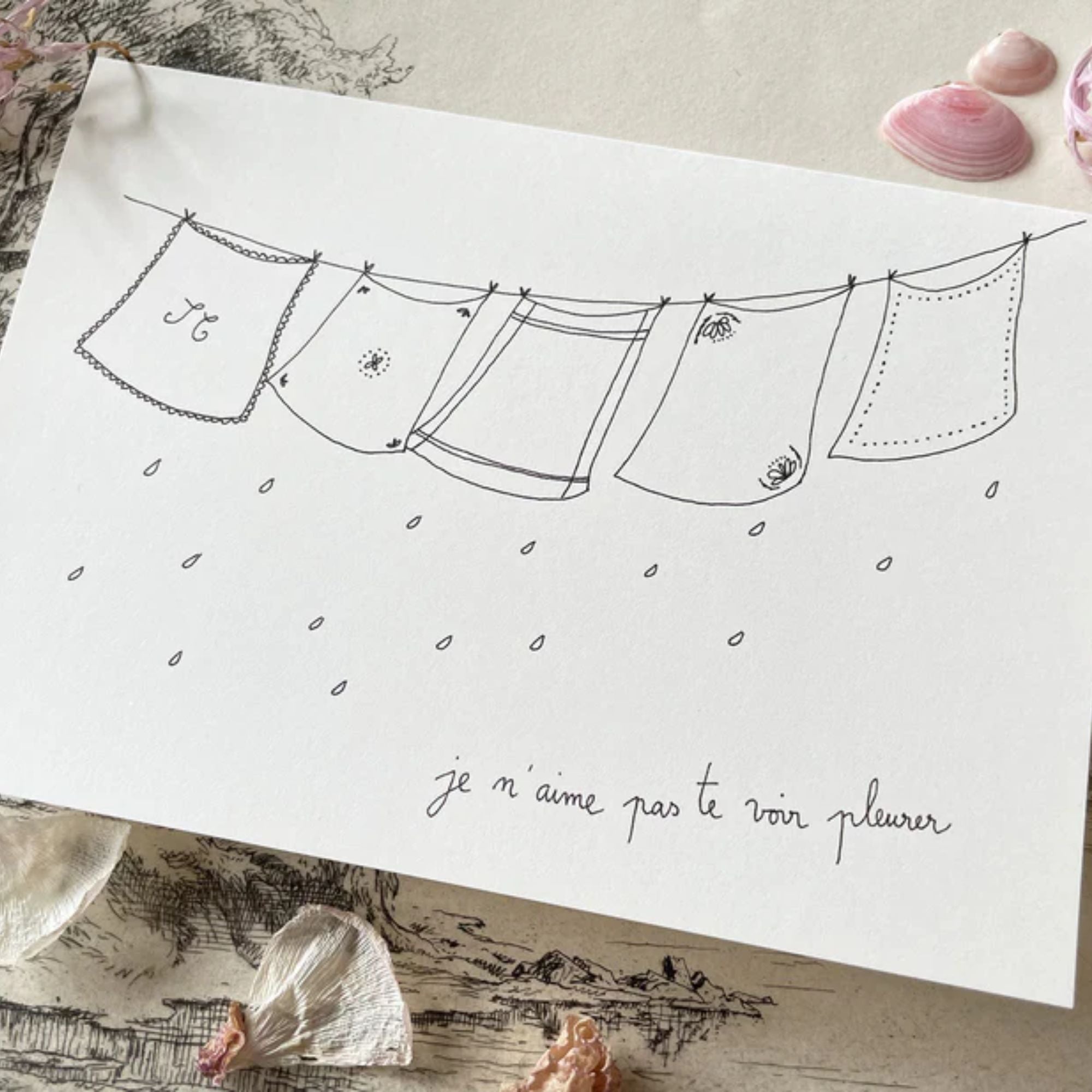 Papillonnage, Carte - Pour sécher tes larmes