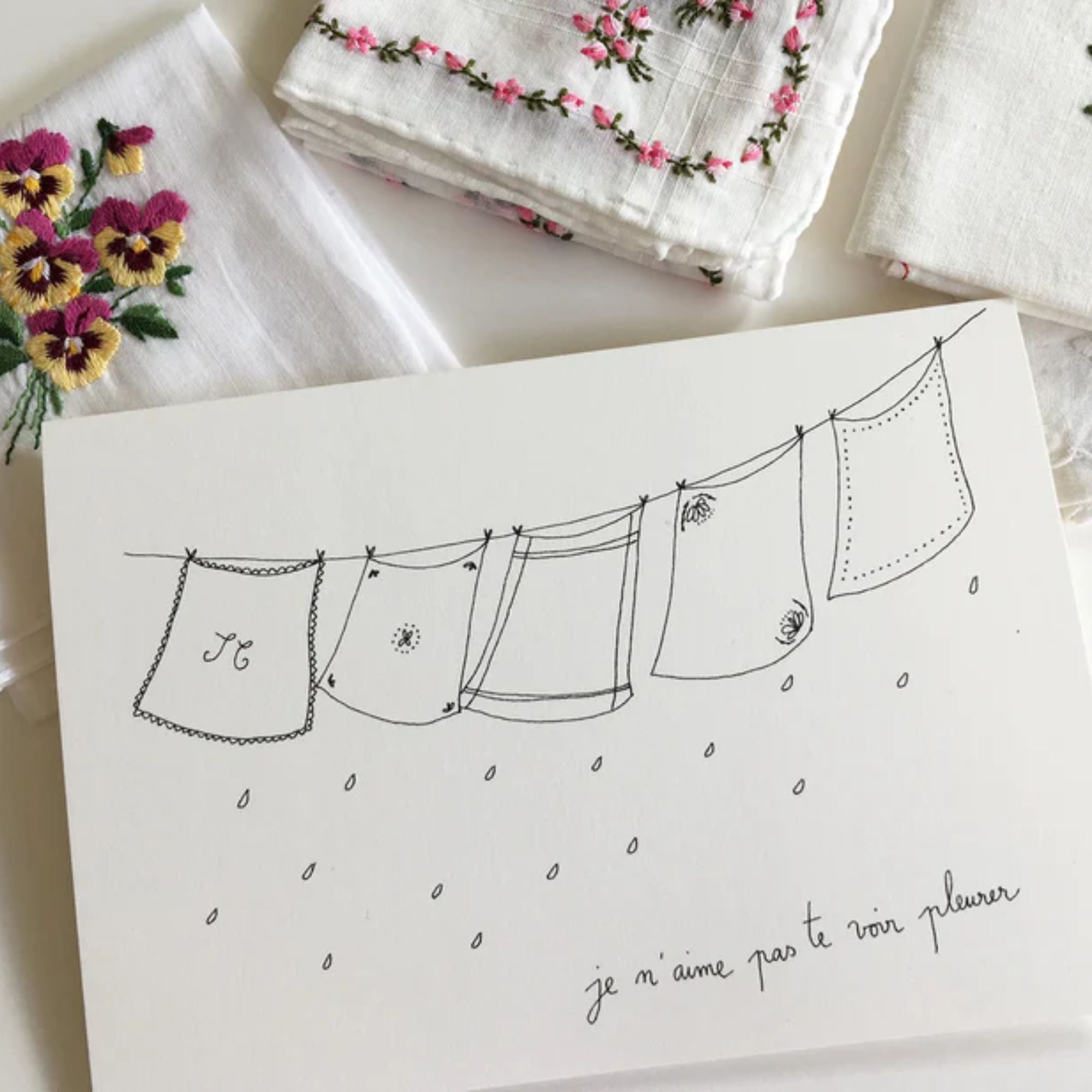 Papillonnage, Carte - Pour sécher tes larmes