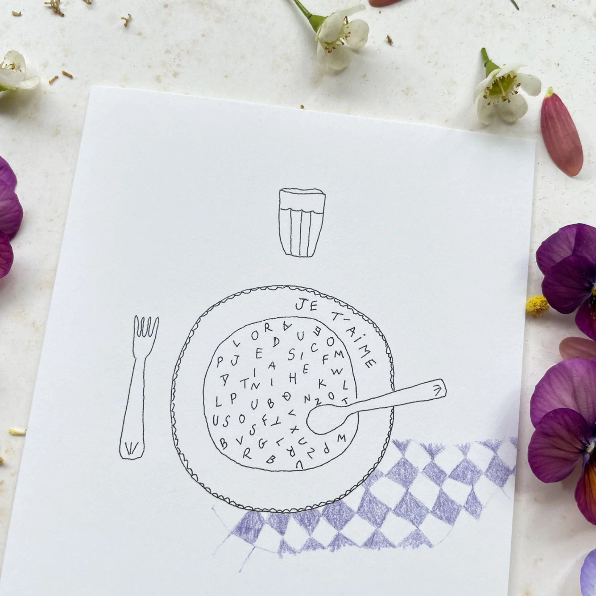 Papillonnage, Carte - Soupe aux lettres