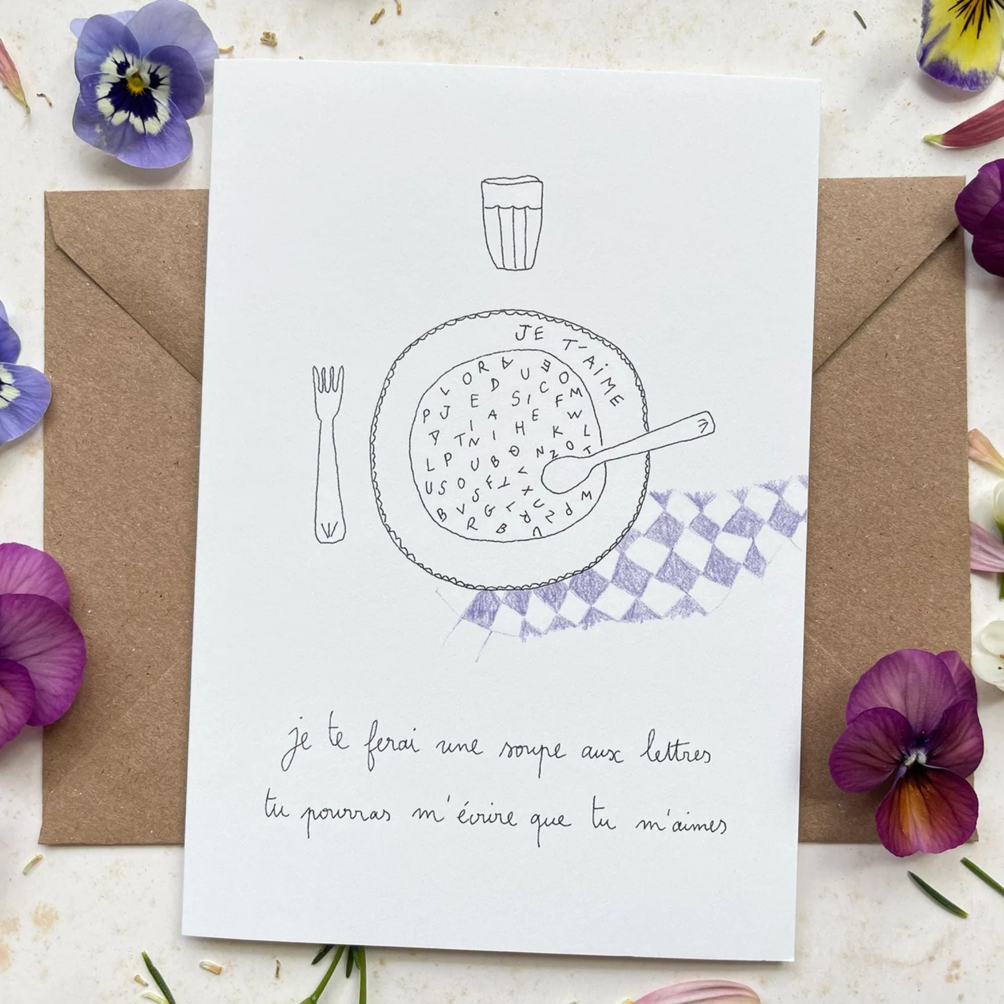 Papillonnage, Carte - Soupe aux lettres