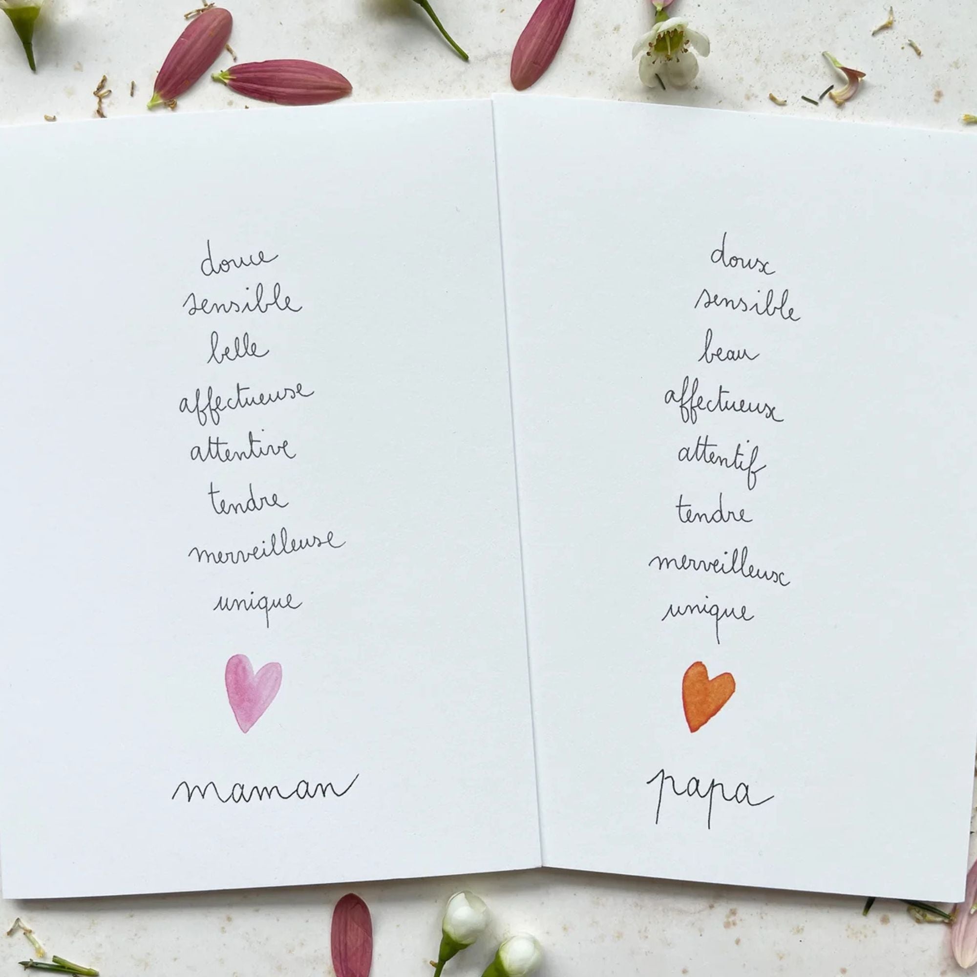 Papillonnage, Carte - Douce Maman