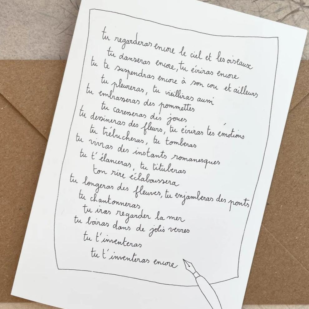 Papillonnage, Carte - Vœux Lettre