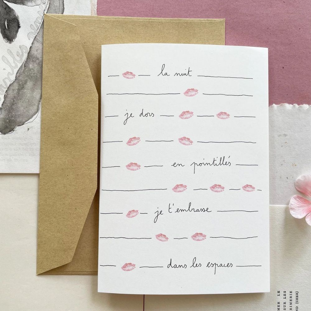 Papillonnage, Carte - En pointillés