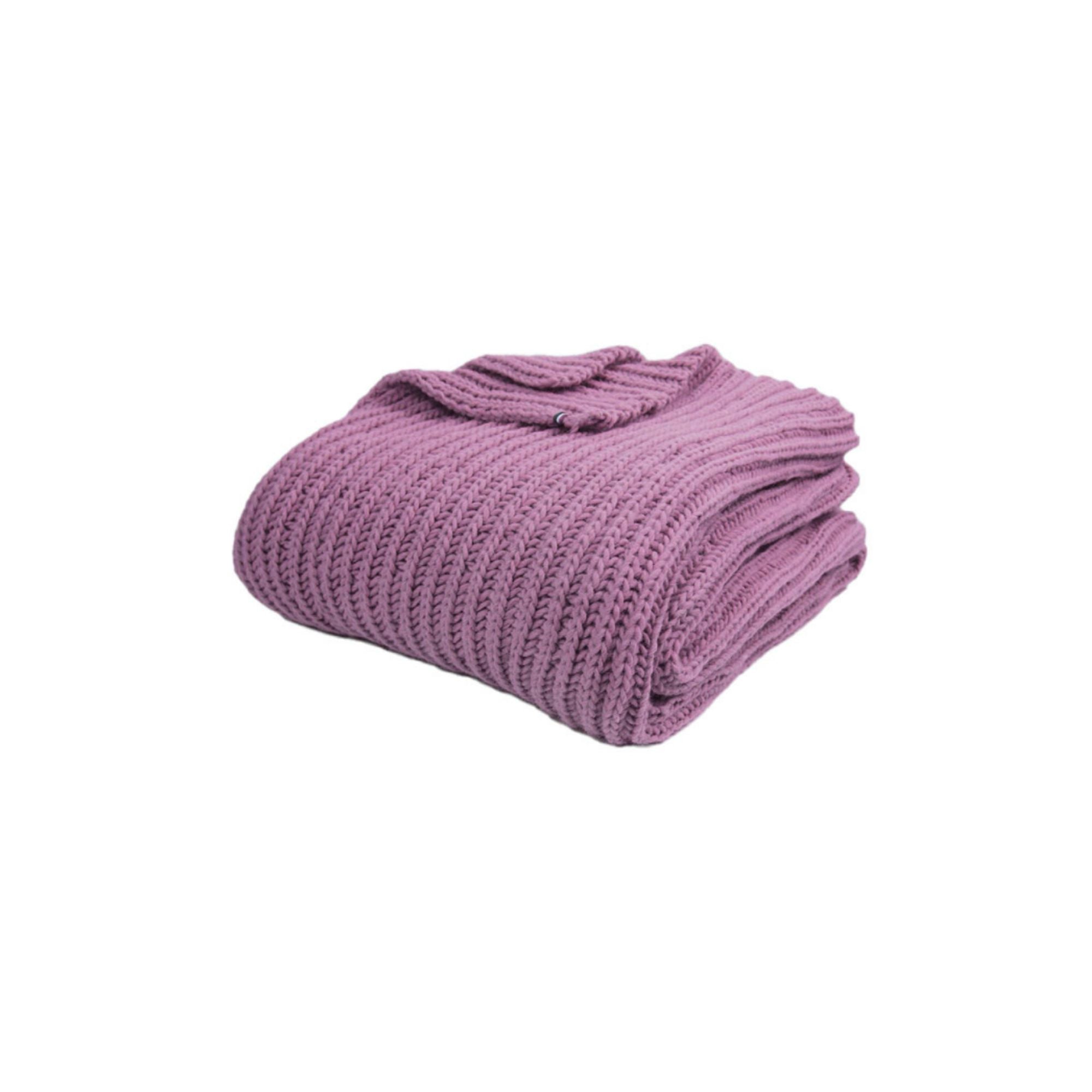 Plaid en laine tressée Nad Yut - Violine