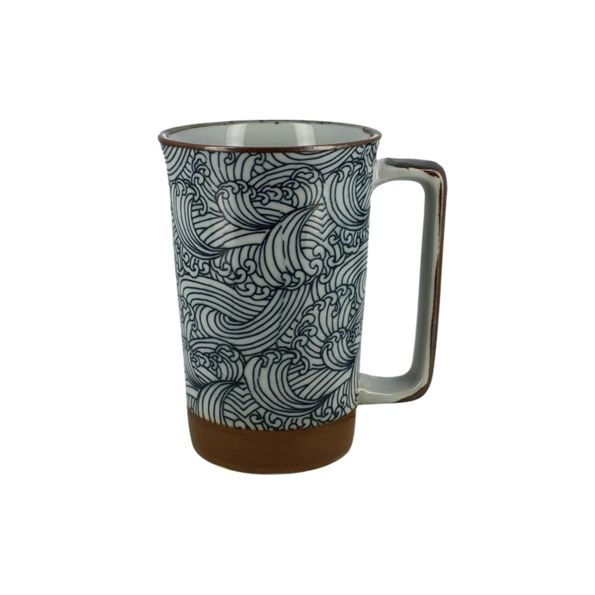 Porcelaine Japonaise, Grand mug - Vague