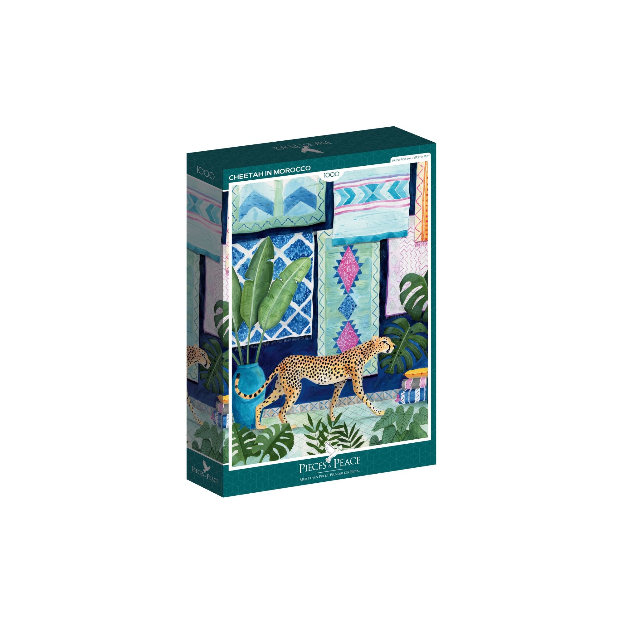 Puzzles Pieces and Peace 1000 pièces - Cheetah in Morocco