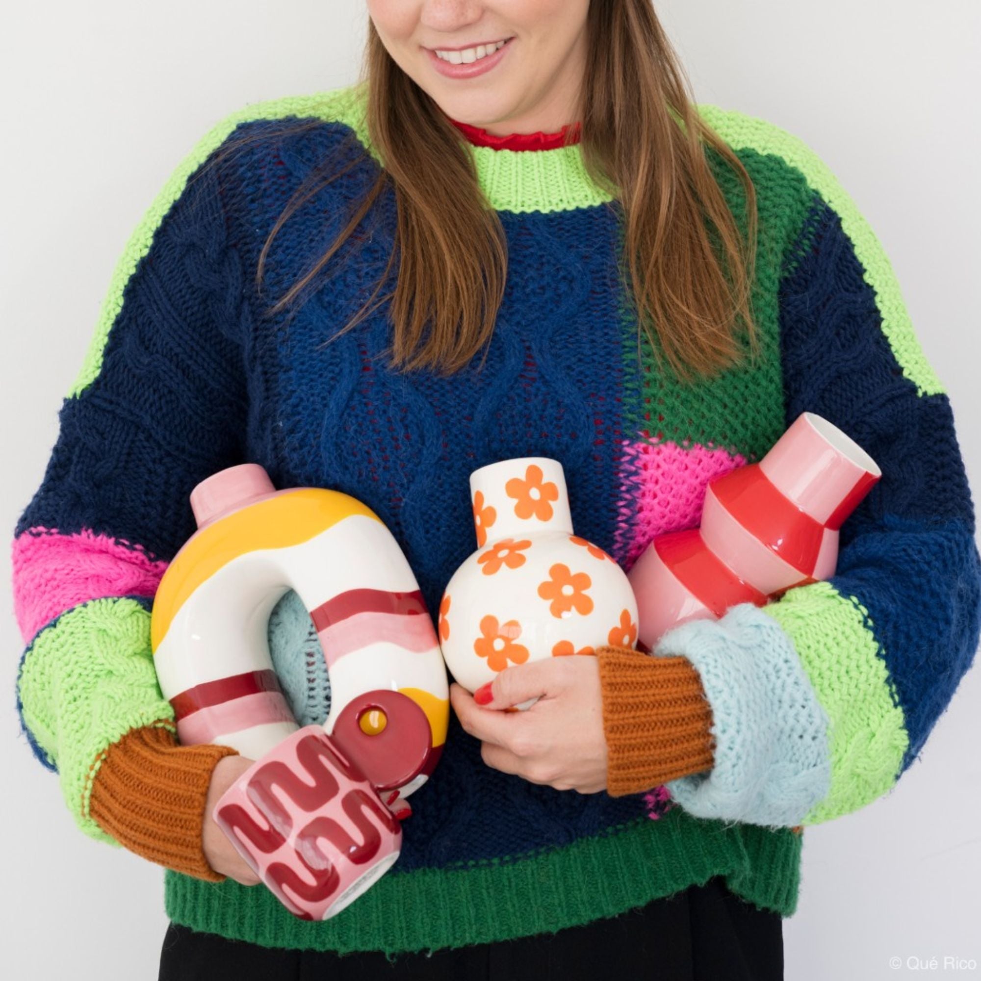 Qué Rico, Vase Gaspard - Dancing Daisies