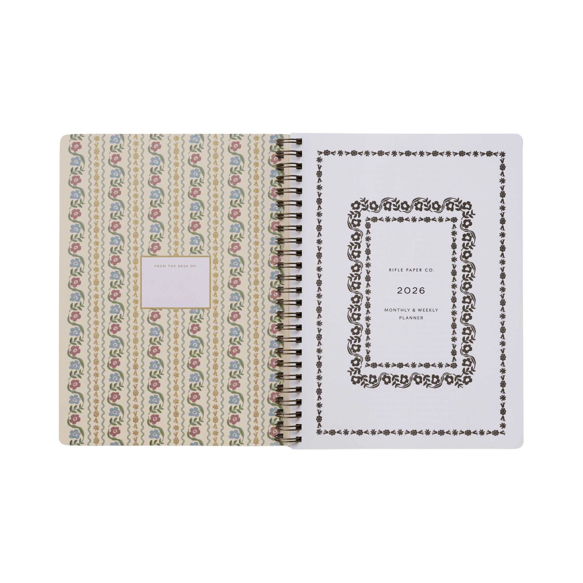 Rifle Paper Co, Agenda à spirale 2026 - Dahlia